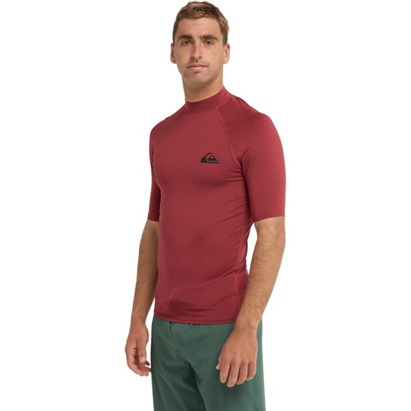 2026 Quiksilver Hommes Everyday Gilet Lycra à Manches Courtes UPF50 AQYWR03130 - Burnt Russet